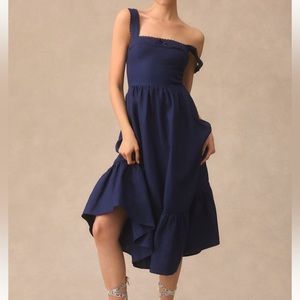 Reformation Rowen linen midi dress in size 4